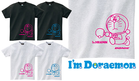 【999円】DONIC I'm DORAEMON コットン 卓球 Tシャツ A キッズサイズ