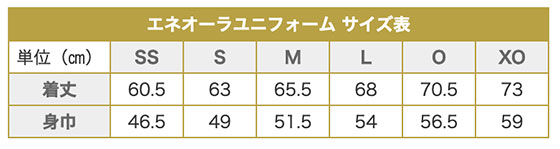 ★24年3月発売開始★エネオーラユニフォーム