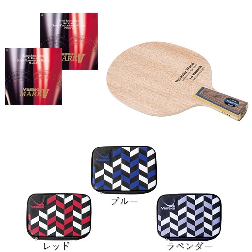 ★初心者セット・40%OFF★中ペン裏裏テナシティウッドセットA(ラケットケース付)