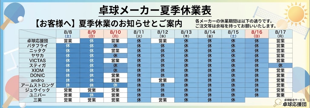 夏季休業日